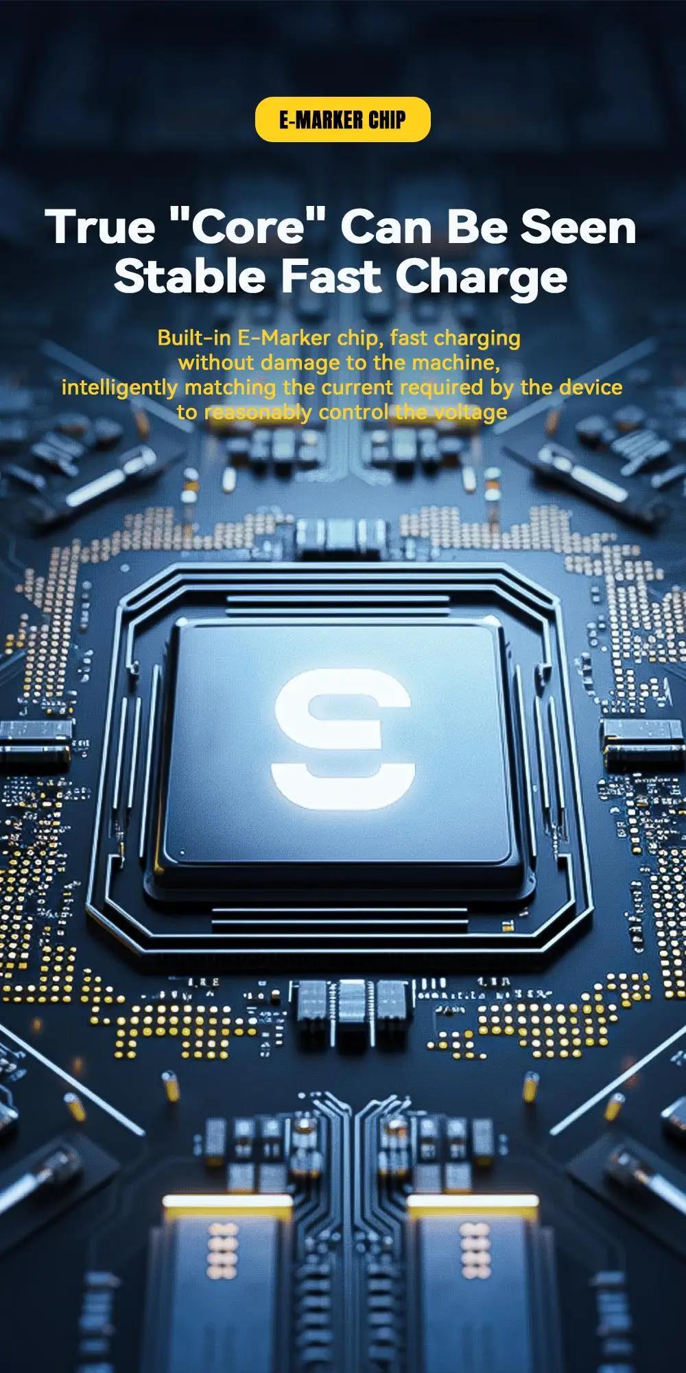 Essager 240W USB-C to USB-C Cable, 100W PD 3.1 Fast Charge, Fabric Flat Data Cord with Glossy Finish, Male to Male, Compatible with MacBook Pro, Xiaomi, and Laptops - ESSAGER Brand, No Battery, 39.37inch/78.74inch