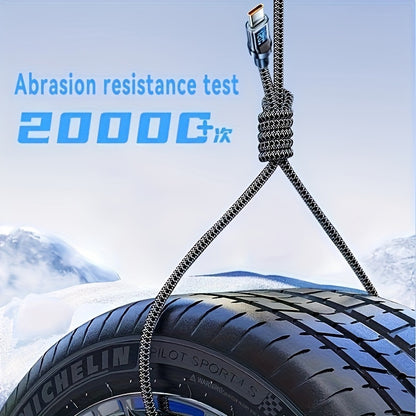 120W Super Fast Charging USB-C Cable with Real-time Digital Display and LED Screen