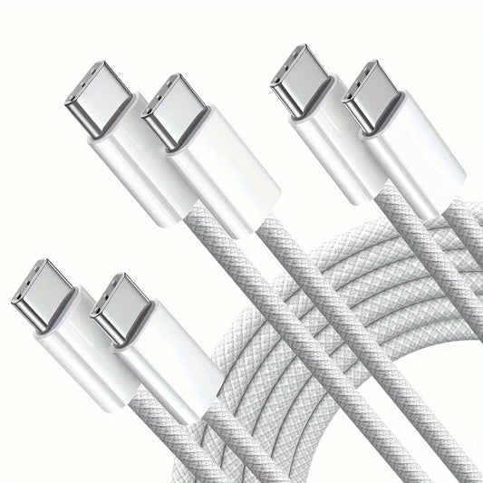 USB C To USB C Charging Cable 6ft 60W 3Pack, USB C Cable For Charging Apple, For IPhone 15/15 Pro/15 Pro Max/15 Plus, IPad Pro, Air5, MacBook Air