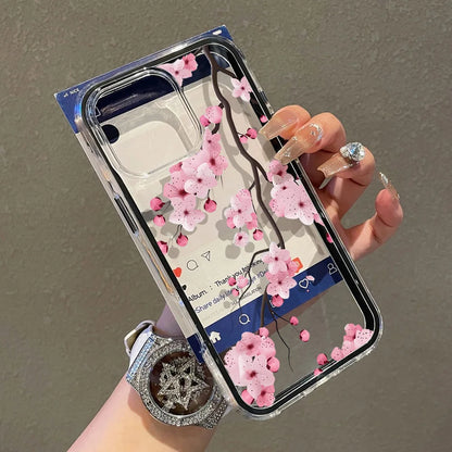 2 in 1 Candy Color Phone Case For iPhone 11 16 17 Pro Max 13 15 14 12 17 Air 17promax Soft TPU Transparent Flower Funda Cover