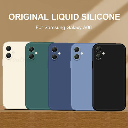 For Samsung Galaxy A06 Case Liquid Silicone TPU Plain Phone Protector Cover Samsung A06 Cover Rubber Samsung Galaxy A06 Case