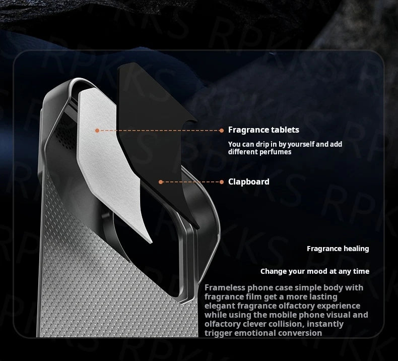 Business Aromatherapy Leather Case for iPhone 17 Air 16 15 14 Plus 13 12 11 Pro Max For Magsafe Magnetic Frameless Armor Cover