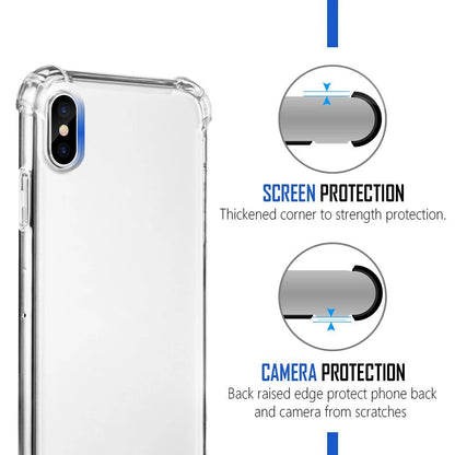 Anti-knock Fundas For iPhone X Case For iphone 6s 7 8 plus X XS MAX XR full Protect Rubber Case Transparent Silicone Coque Case